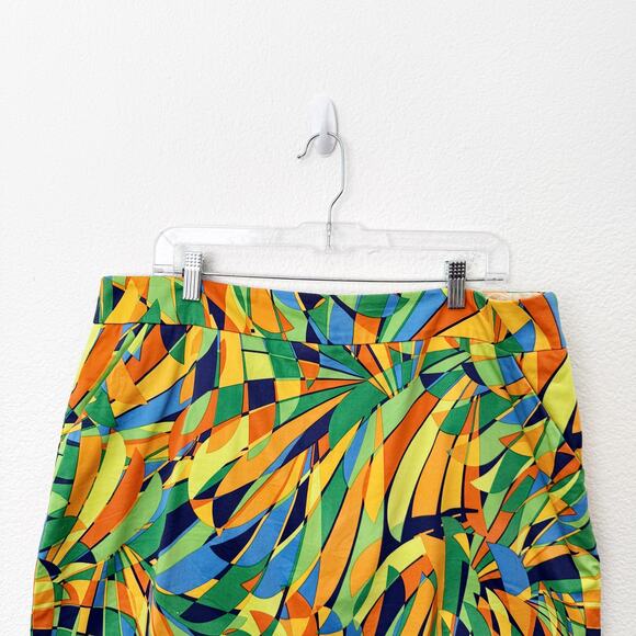[Loudmouth] Jungle Bogey Geometric Mini Skort Golf Tennis Built In Shorts Sz 14 - Picture 3 of 9